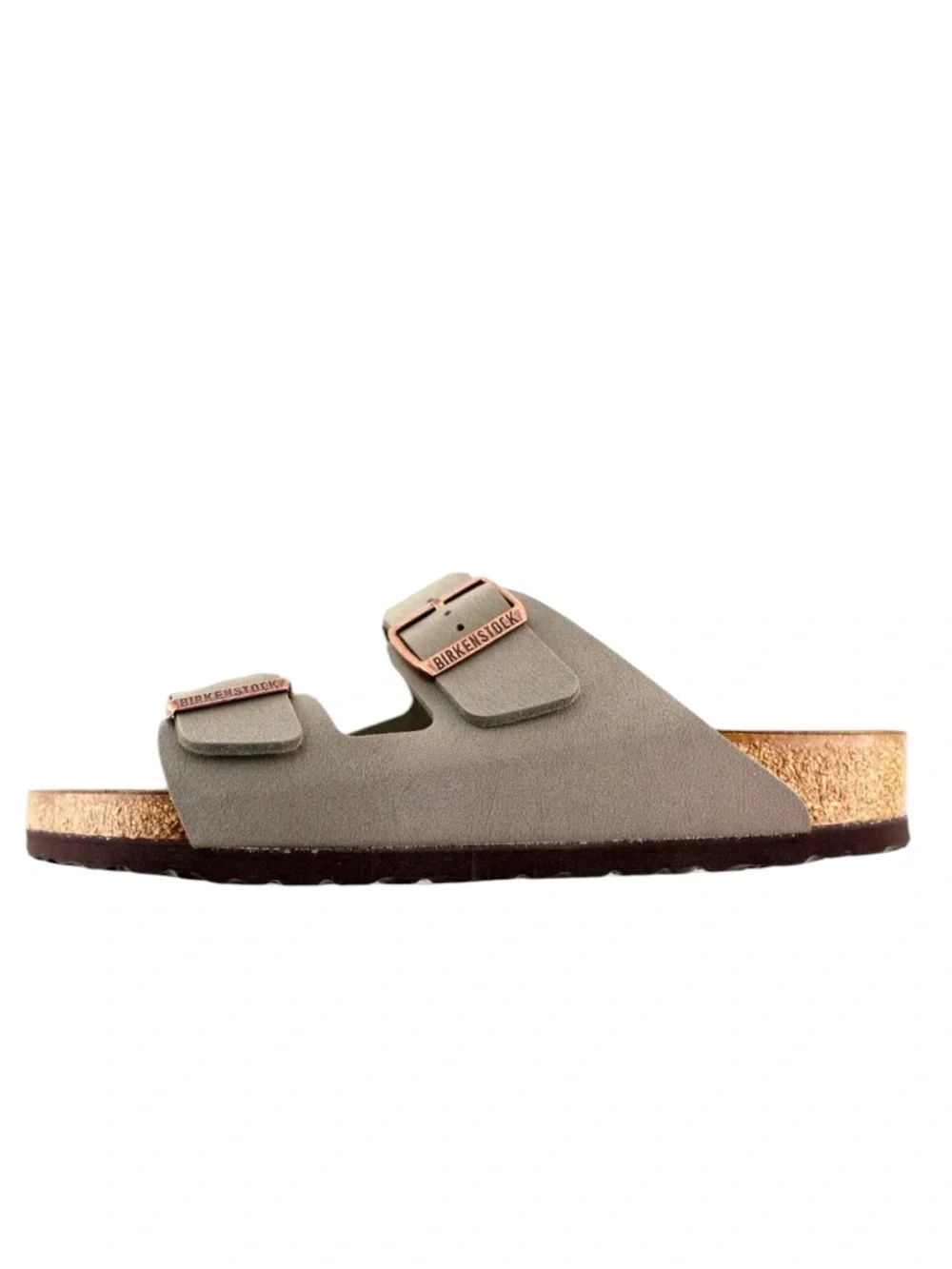 NWT Birkenstock Arizona Birko-Flor Sandals in Stone Size 44 Regular Width